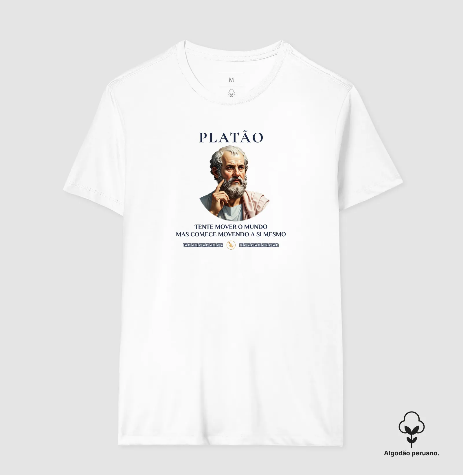 Camiseta O Primeiro Movimento - Platão | Estampa Filosófica Exclusiva - Imagem 6