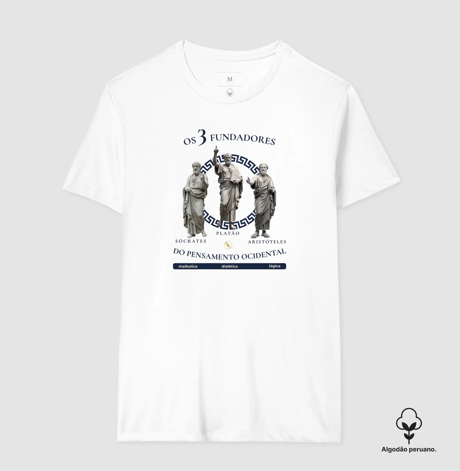 Camiseta Filosofia "Os 3 Fundadores do Pensamento Ocidental" | Sócrates, Platão e Aristóteles - Imagem 4