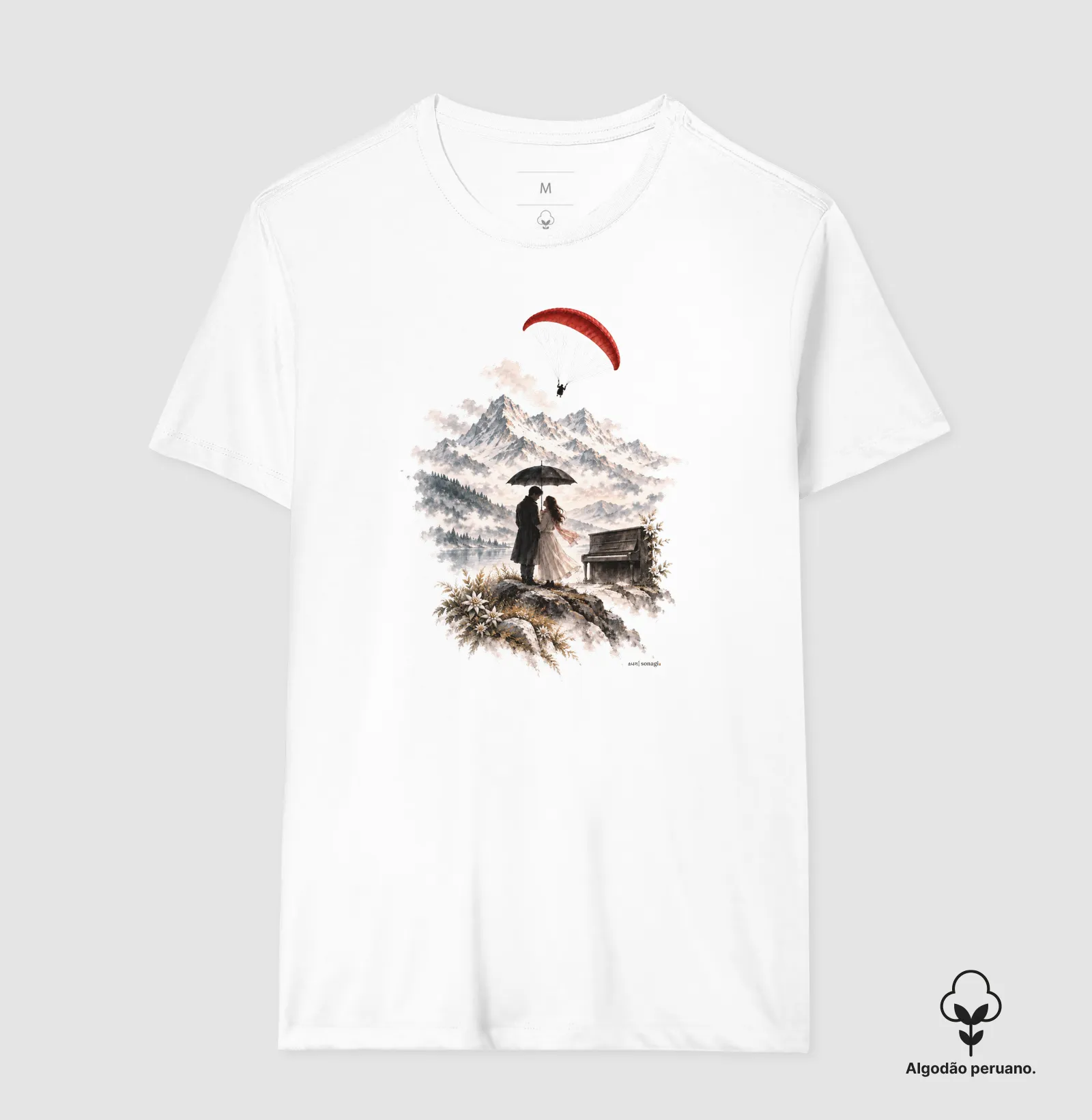 Camiseta Premium - Piano, parapente e Suiça - 3 - Imagem 6