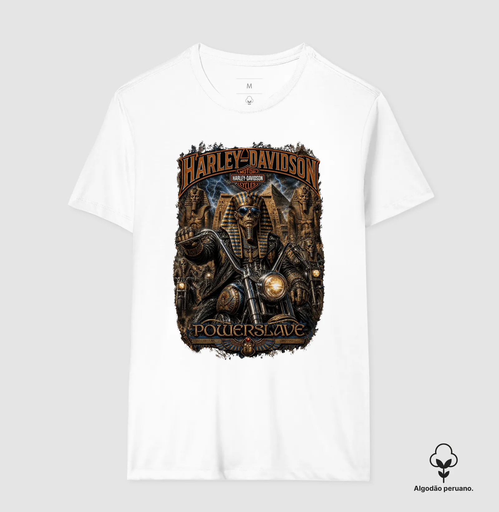 Supreme Harley Davidson Powerslave (tecido algodão peruano) - Imagem 7