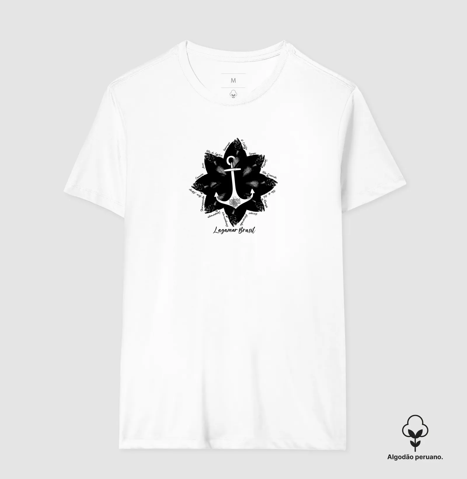 Camiseta Flor de Linguado em algodão peruano - Imagem 8