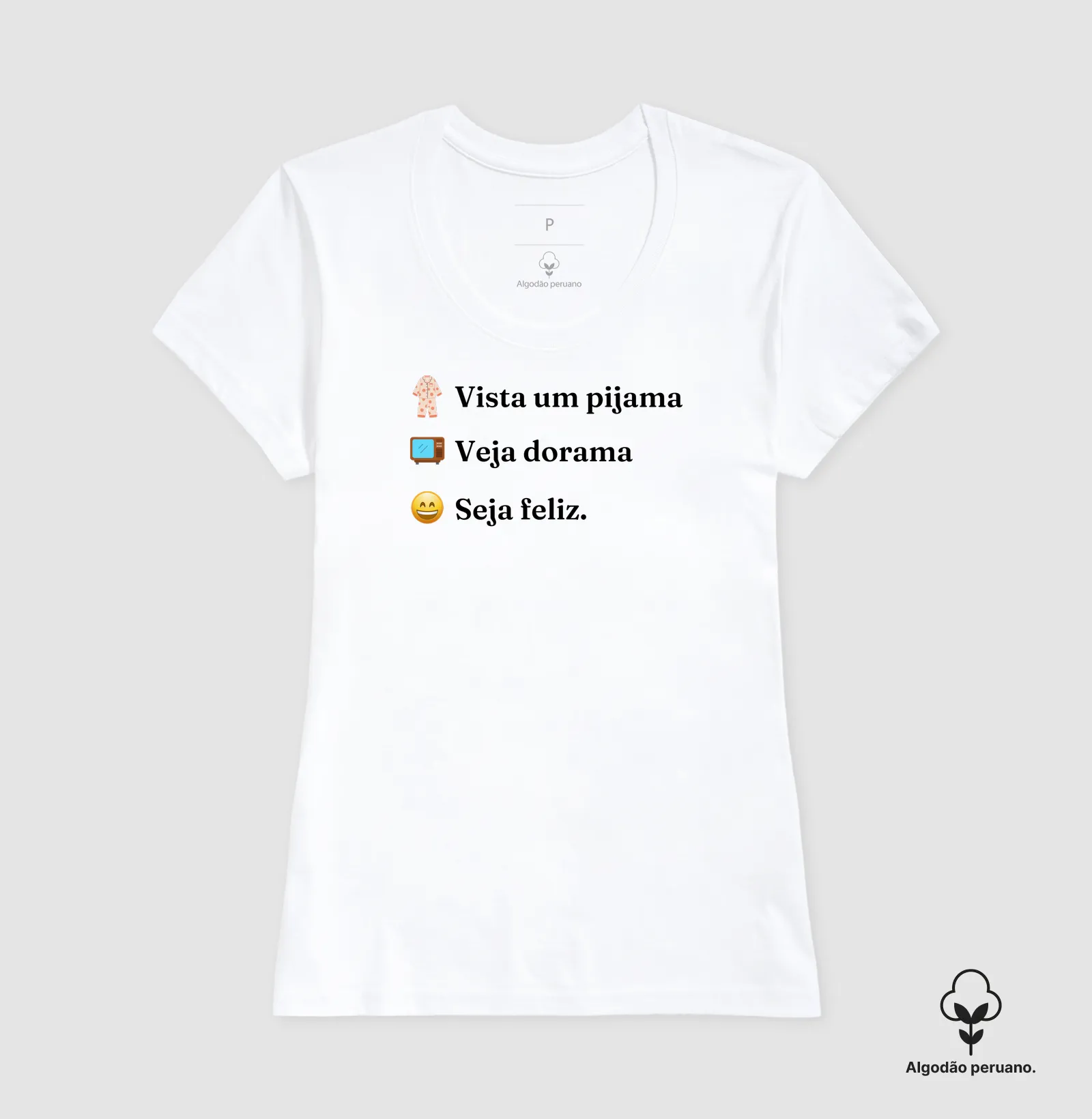 Camiseta Premium Vista um pijama, veja dorama e seja feliz - Imagem 8