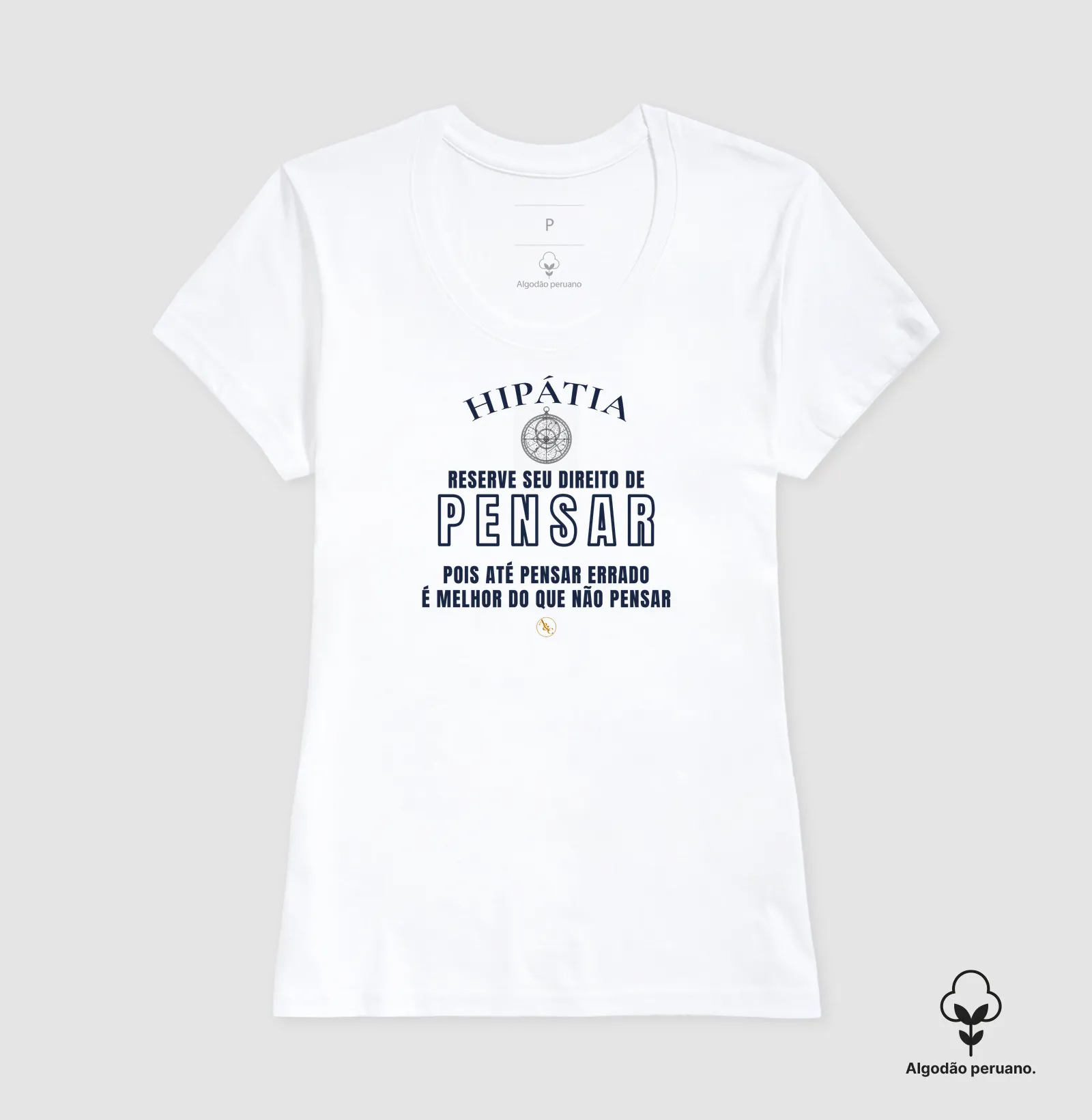 Camiseta Tipográfica Hipátia | Direito de Pensar - Imagem 6