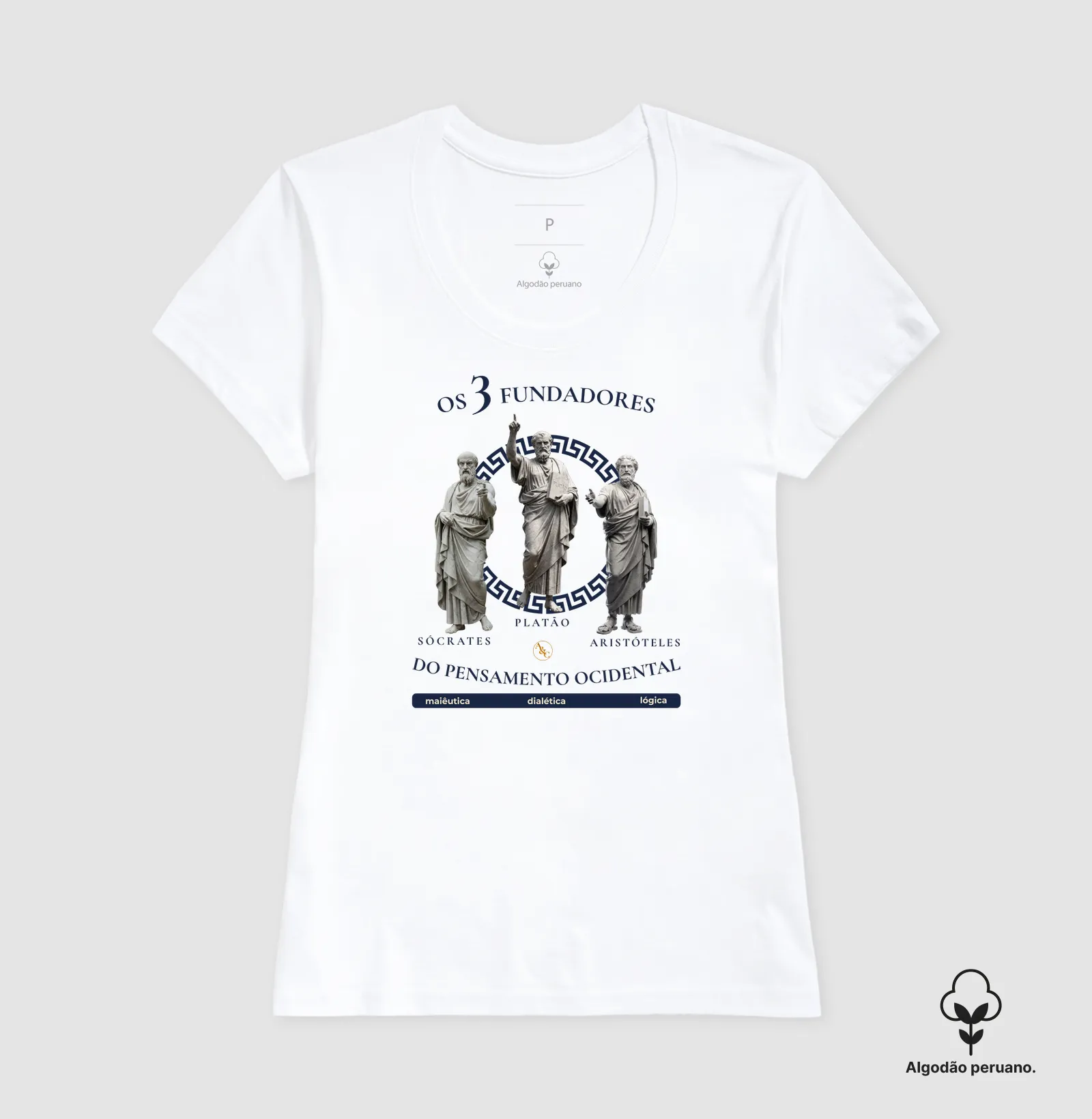 Camiseta Filosofia "Os 3 Fundadores do Pensamento Ocidental" | Sócrates, Platão e Aristóteles - Imagem 7
