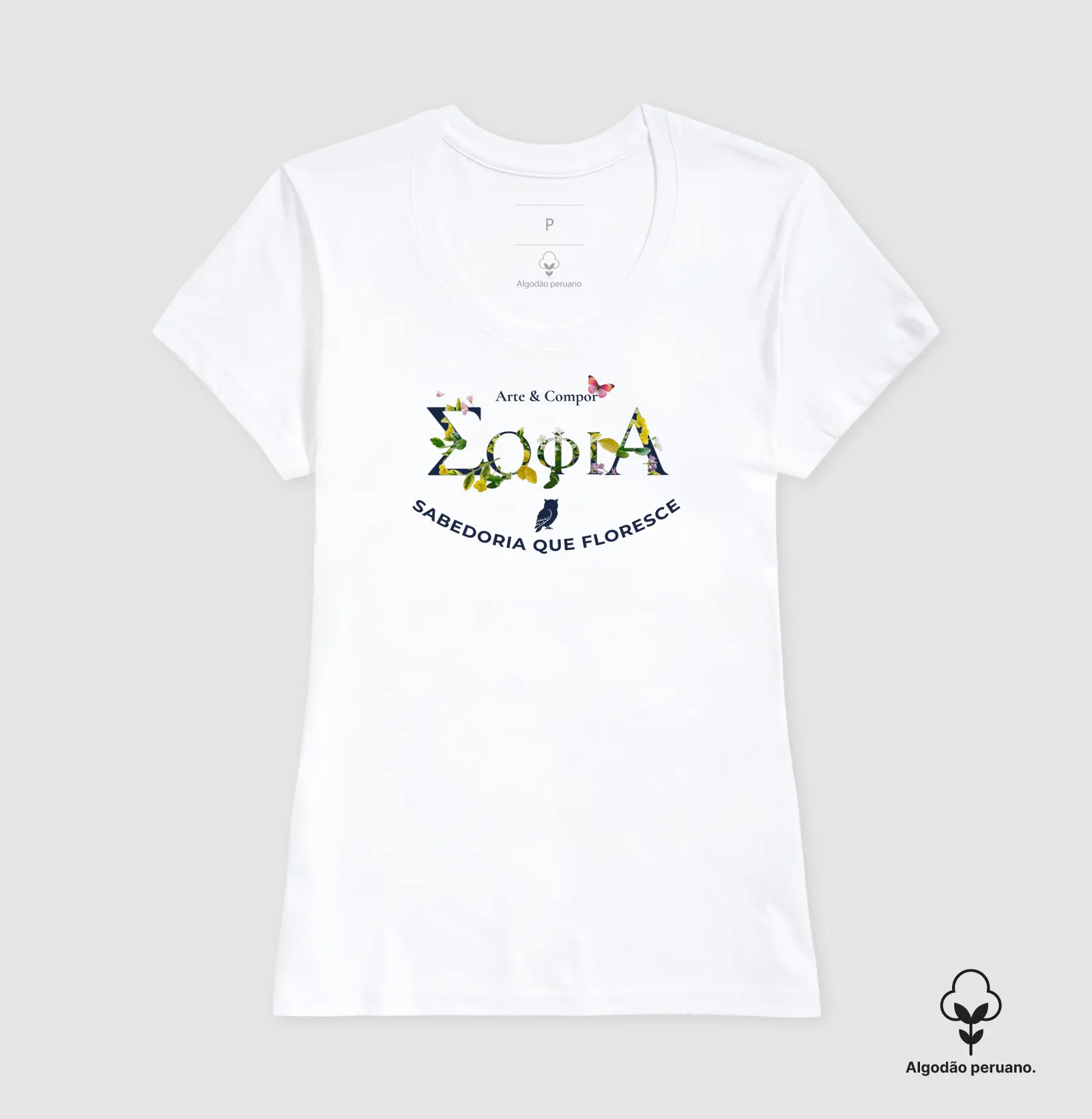 Camiseta SABEDORIA FLORESCENTE | Coleção Autoral Arte & Compor - Imagem 12