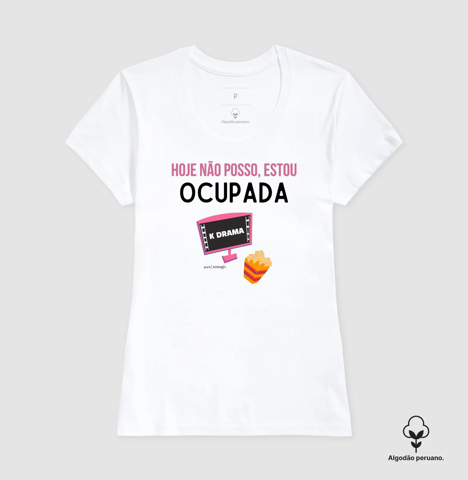 Camiseta Premium - Hoje não posso, estou ocupada - Imagem 5