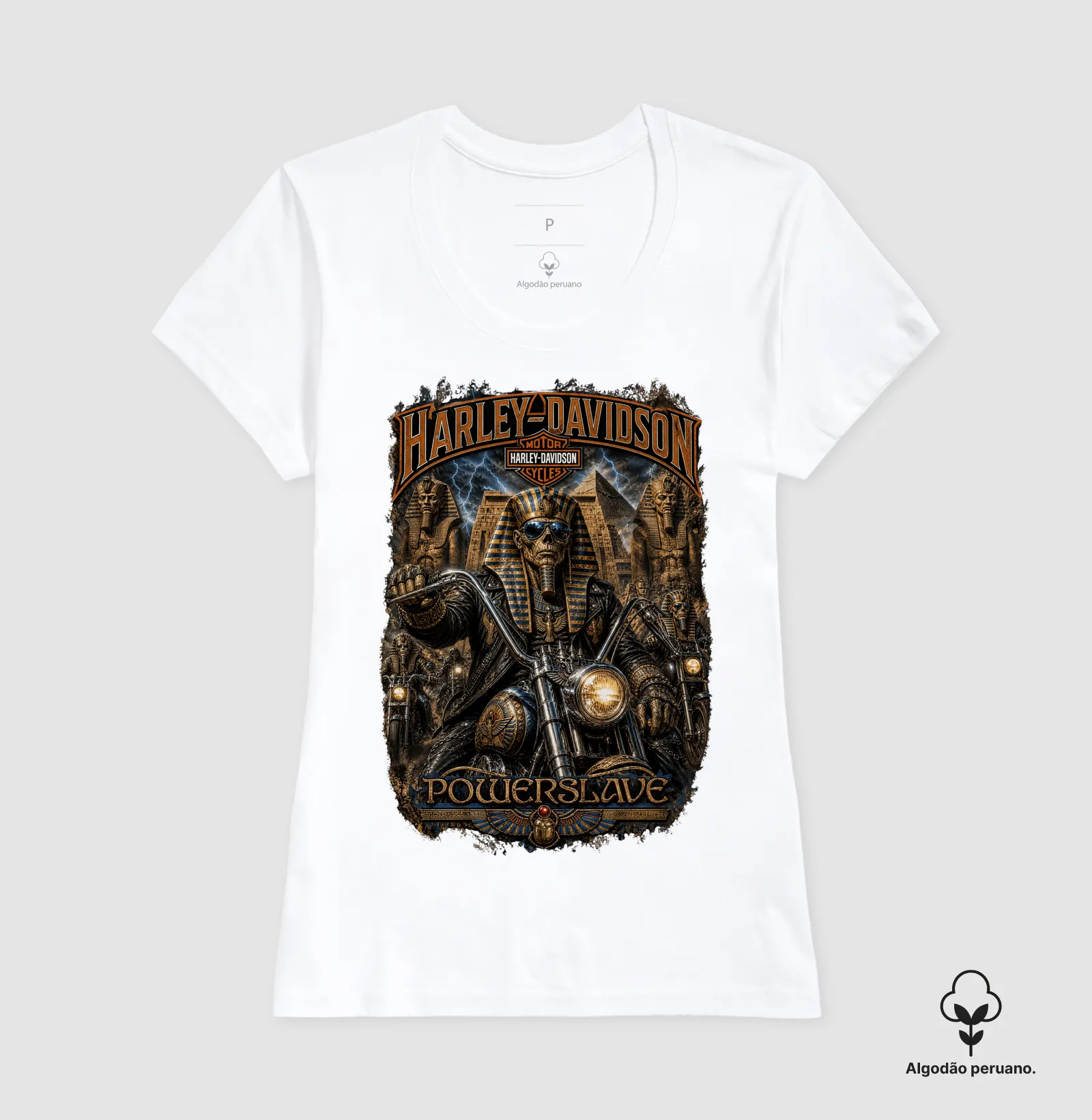 Supreme Harley Davidson Powerslave (tecido algodão peruano) - Imagem 3