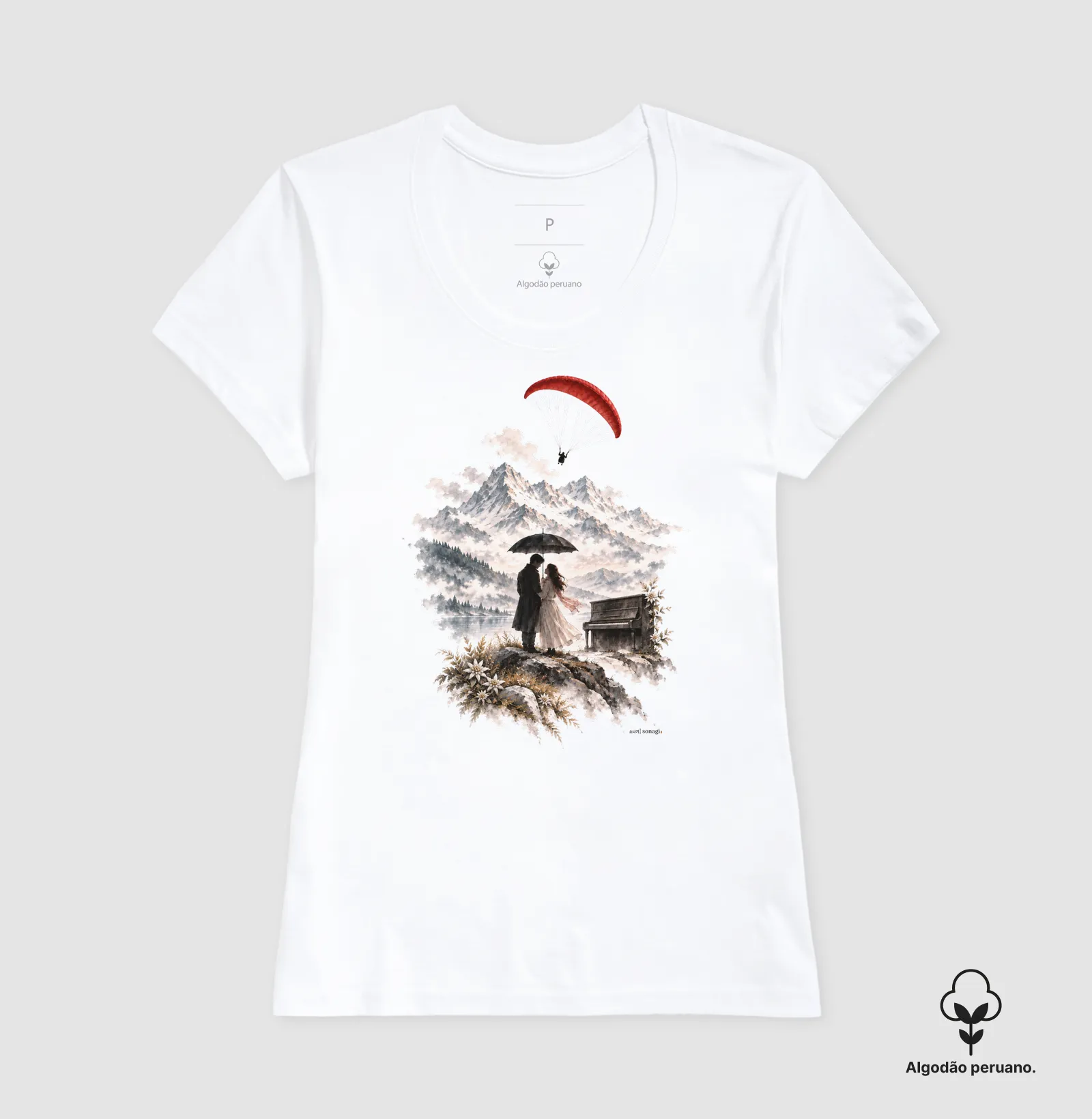 Camiseta Premium - Piano, parapente e Suiça - 3 - Imagem 7