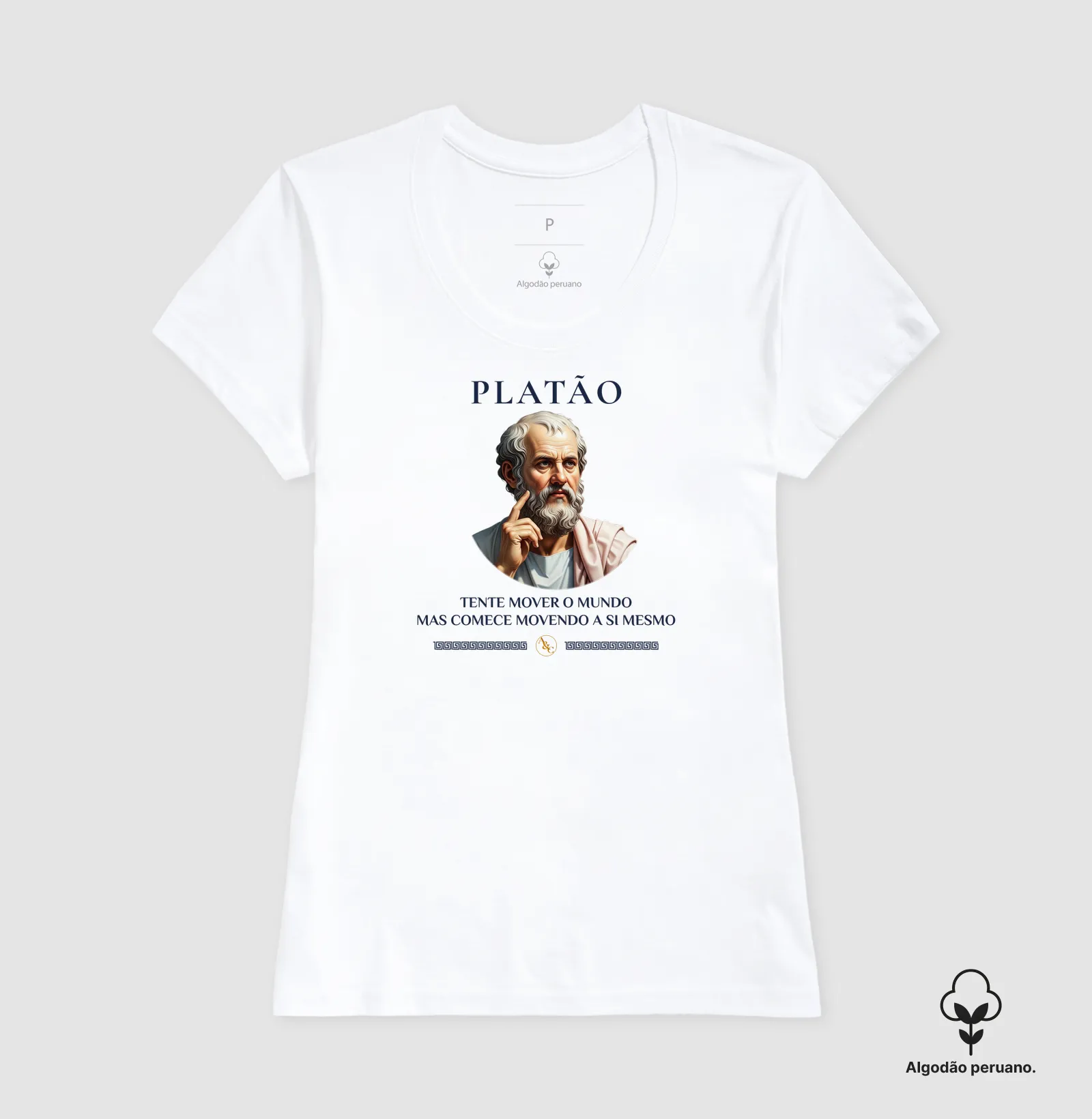 Camiseta O Primeiro Movimento - Platão | Estampa Filosófica Exclusiva - Imagem 5