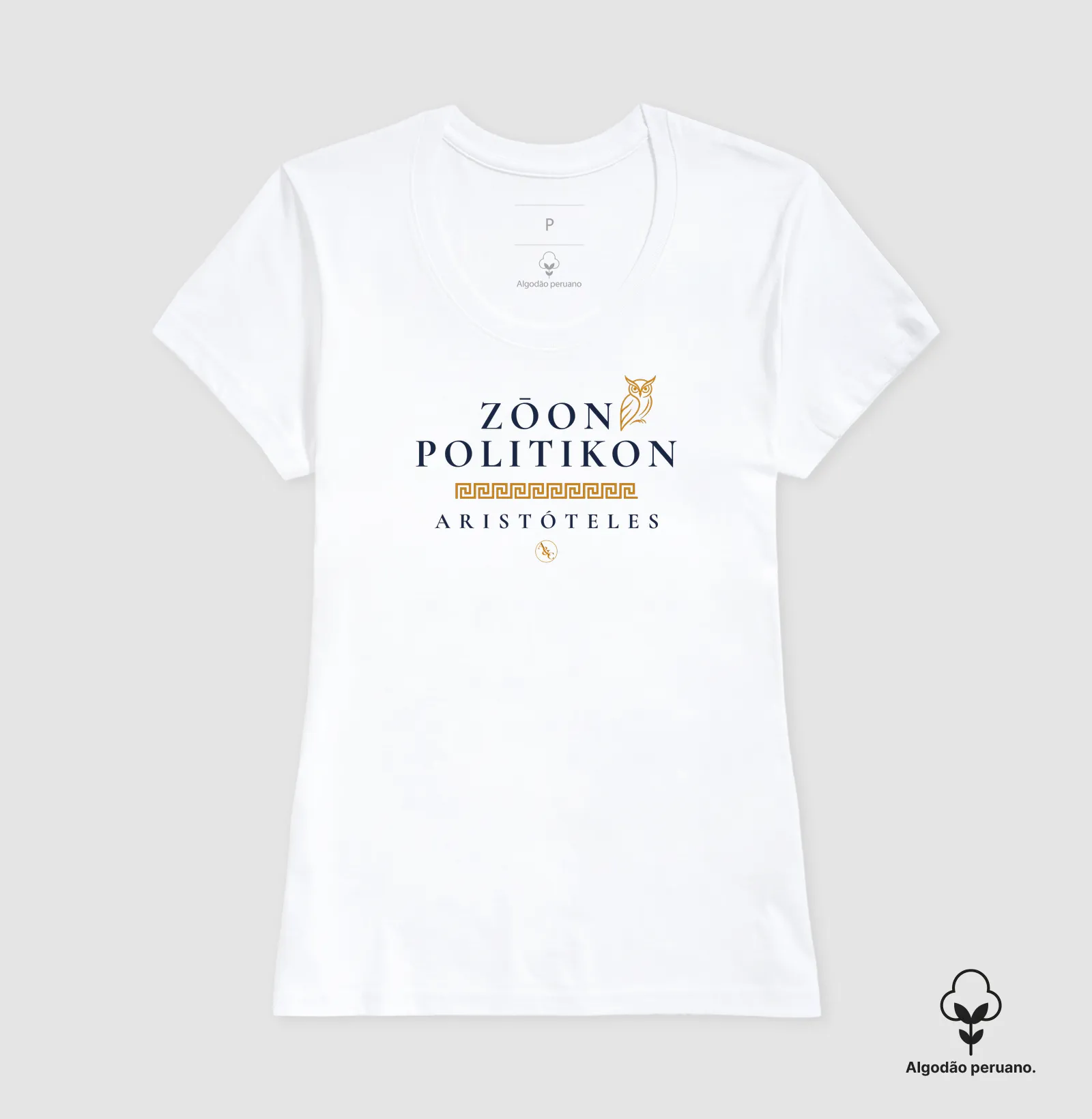 CAMISETA TIPOGRÁFICA ZŌON POLITIKON - ARISTÓTELES - Imagem 5