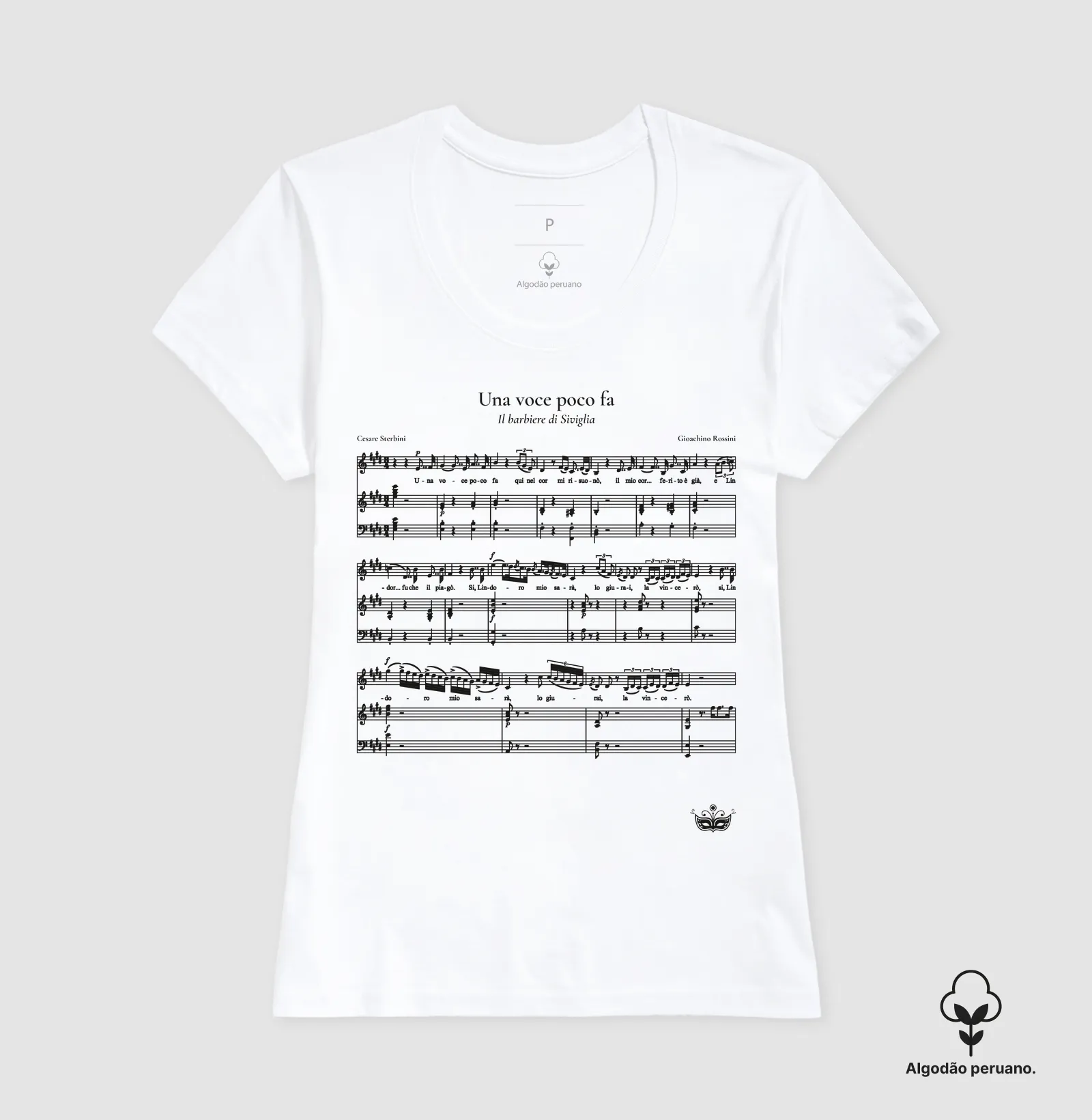 Una voce poco fa - Il barbiere di Siviglia | Camiseta de Ópera - Imagem 3