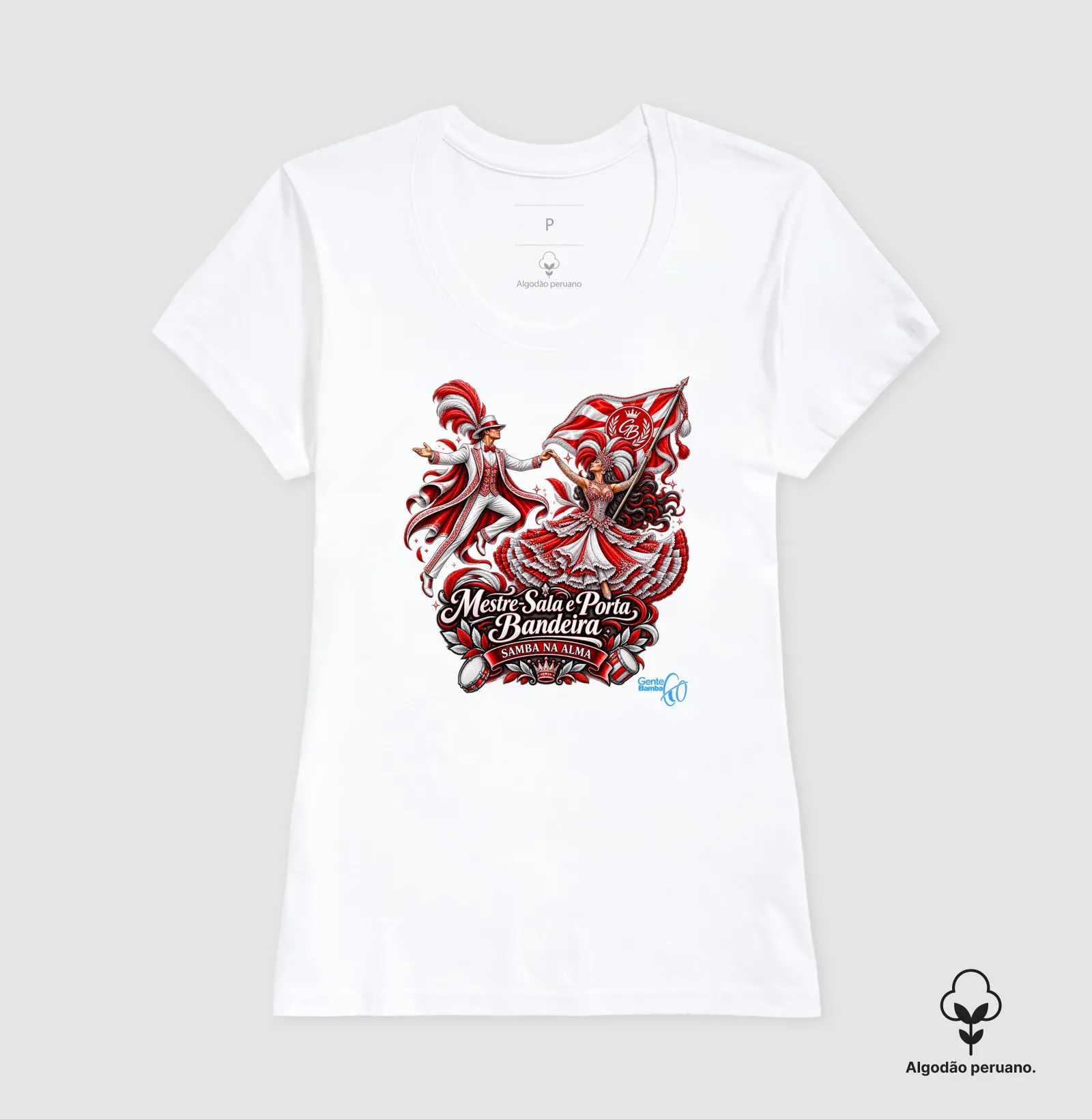 Gente Bamba - Porta bandeira vermelho e branco. - Imagem 11