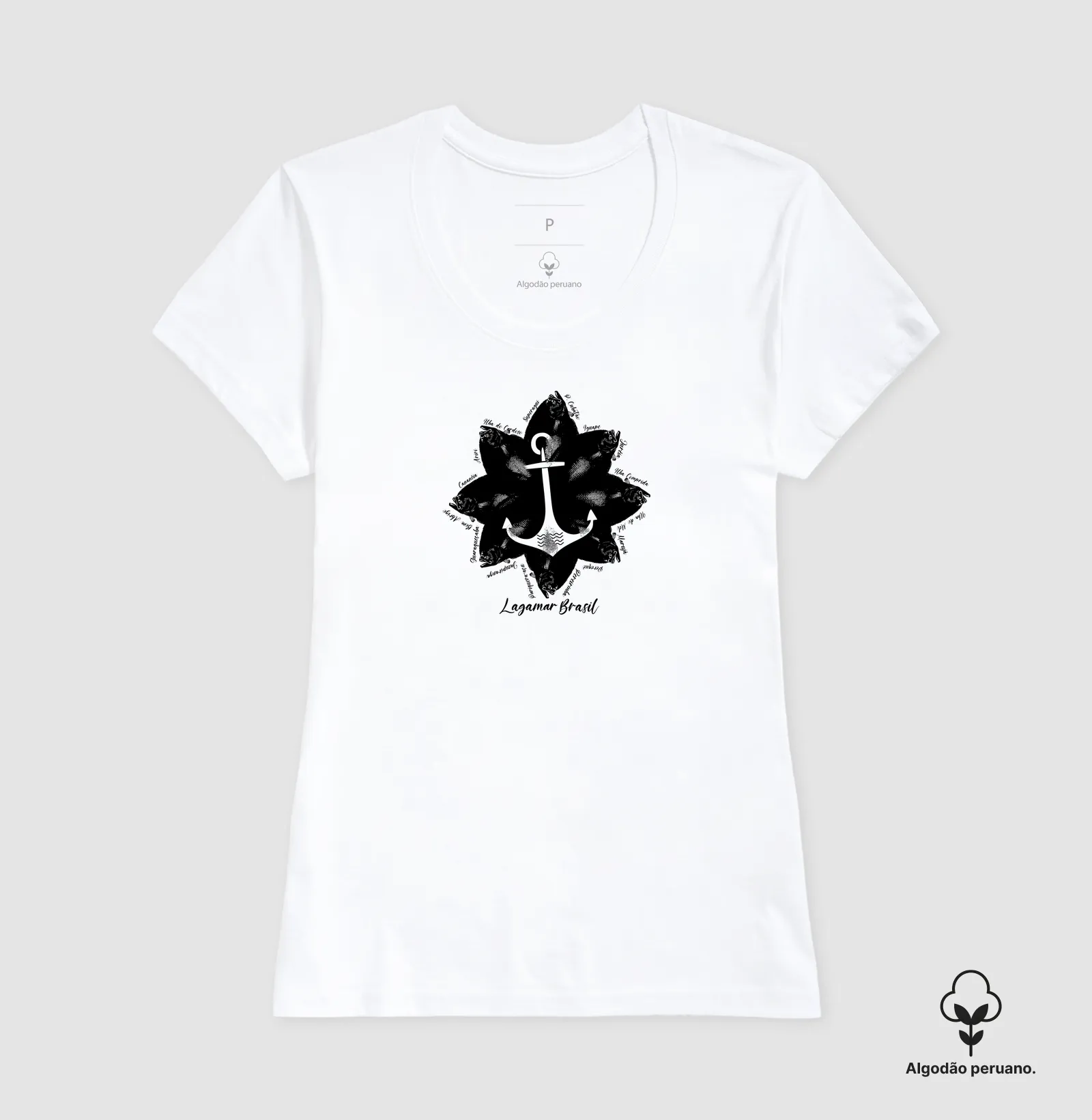Camiseta Flor de Linguado em algodão peruano - Imagem 9