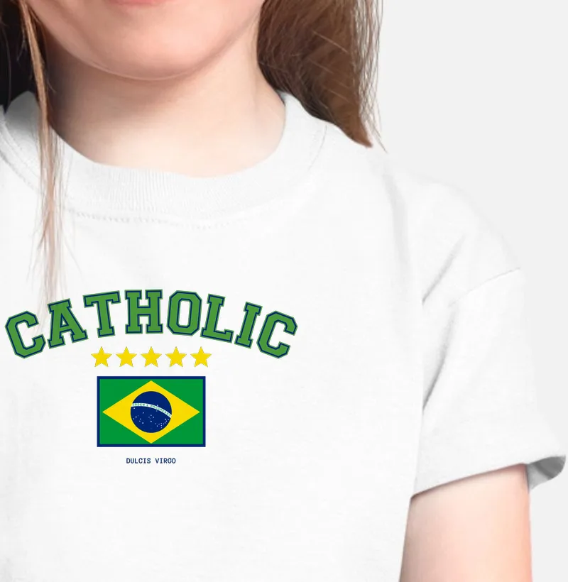 Camiseta Brasil + CATHOLIC 2026