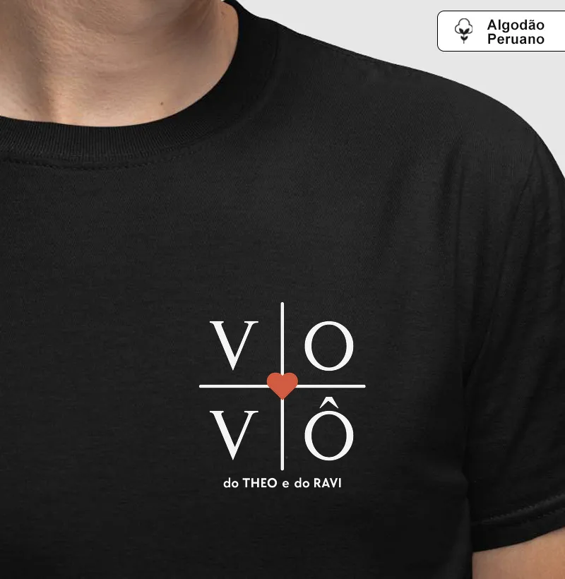 Vovô Coração - Theo e Ravi - Algodão Peruano
