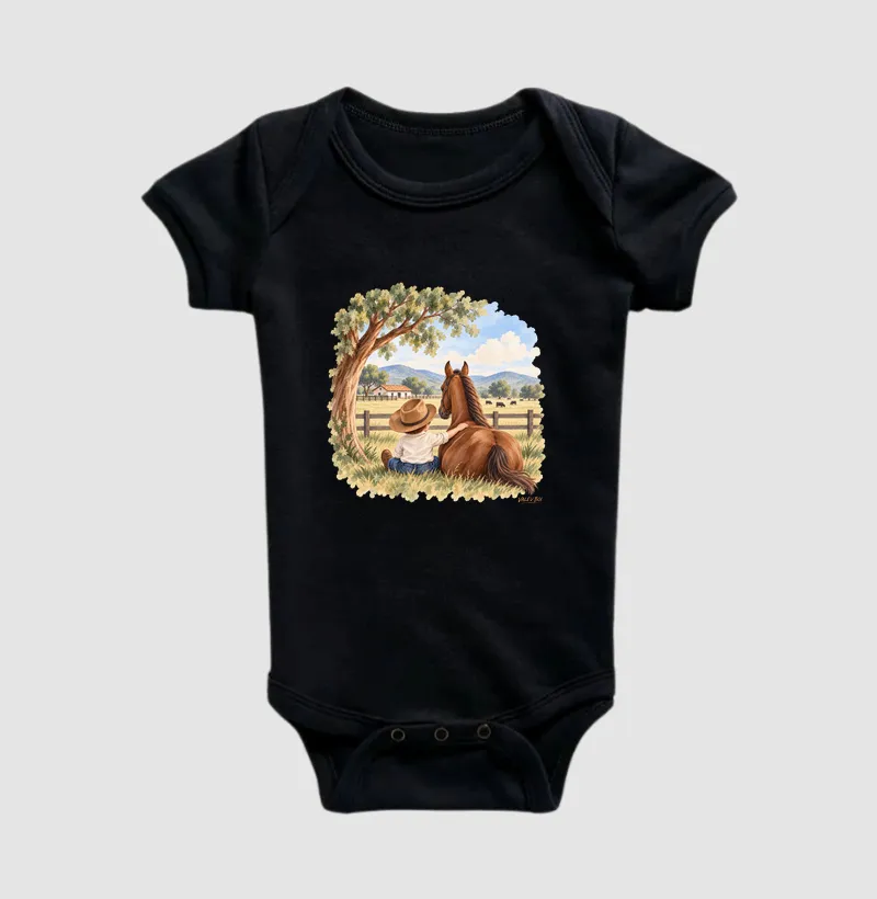 Body Infantil - Menino e Cavalo - Imagem 2