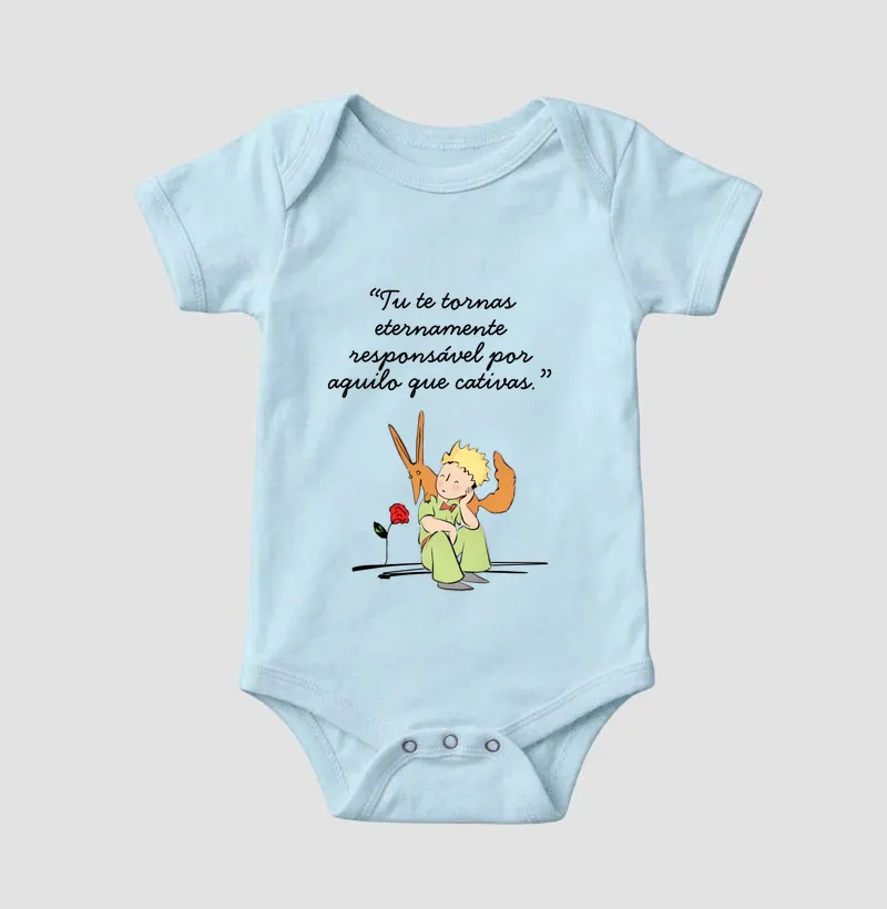 Body bebê O Pequeno Príncipe — Tú te tornas eternamente responsável por aquilo que cativas. - Imagem 4