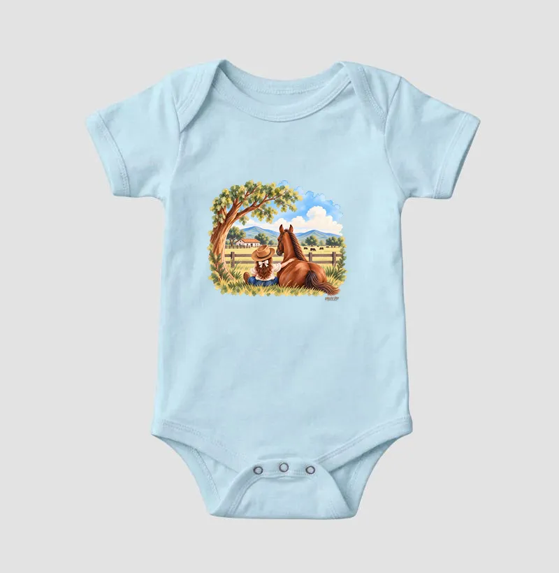 Body Infantil - Menina e Cavalo - Imagem 4