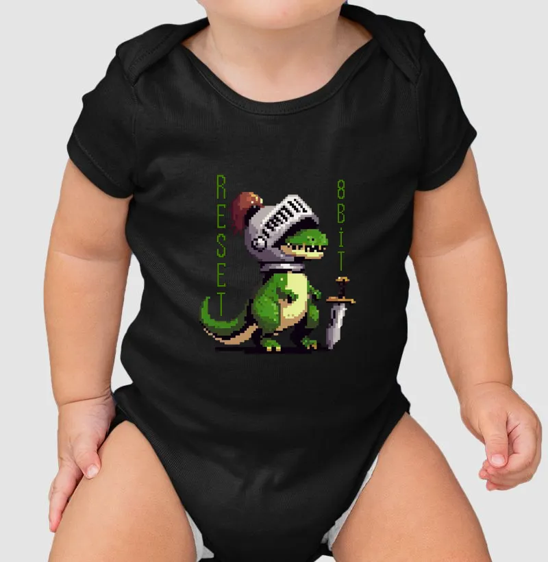 Body Infantil Dinossauro Cavaleiro Reset8Bit