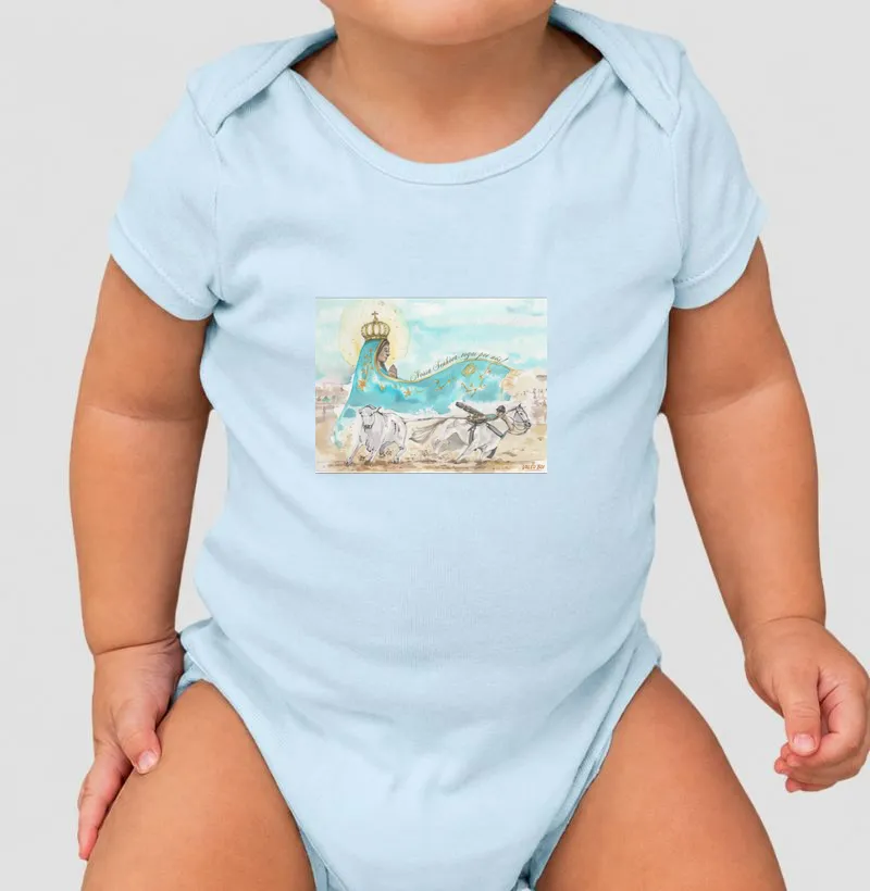 Body Infantil - Aquarela Nossa Senhora - Body Infantil