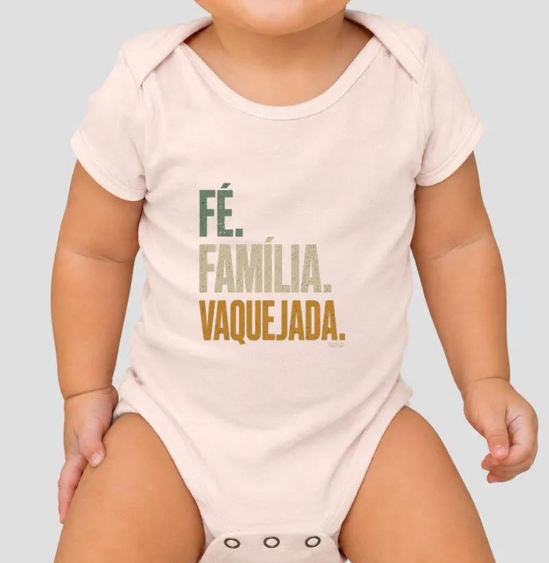 Body Infantil - Fé. Família. Vaquejada.