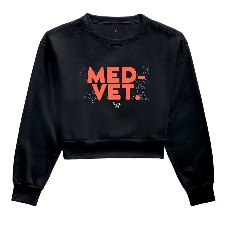 Moletom Cropped MED-VET Medicina Veterinária Profissão Algodão - Fauna Way - Imagem 3