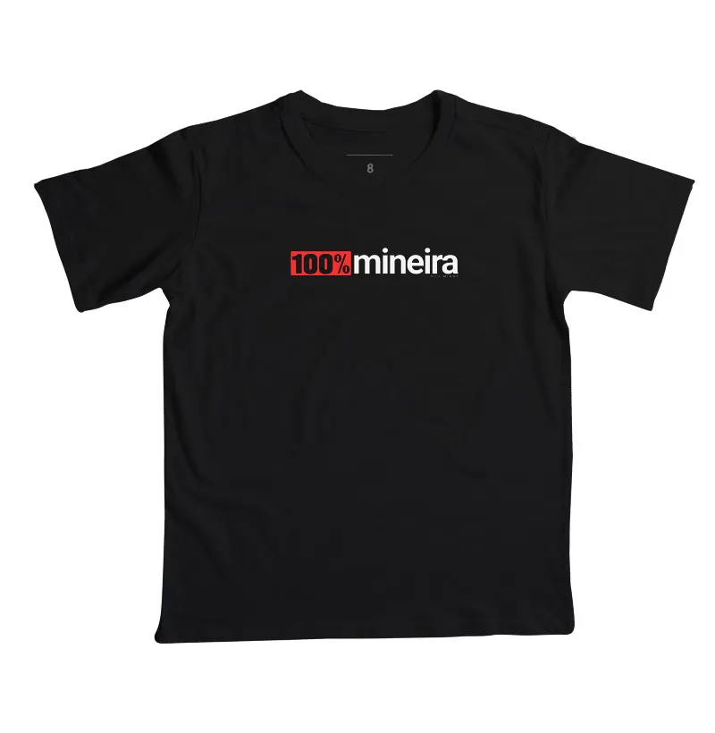 Camiseta 100% Mineira | Minimalista Moderna | Orgulho das Gerais - Infantil - Imagem 5