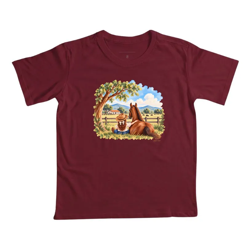 Camisa Infantil - Menina e Cavalo - Imagem 4