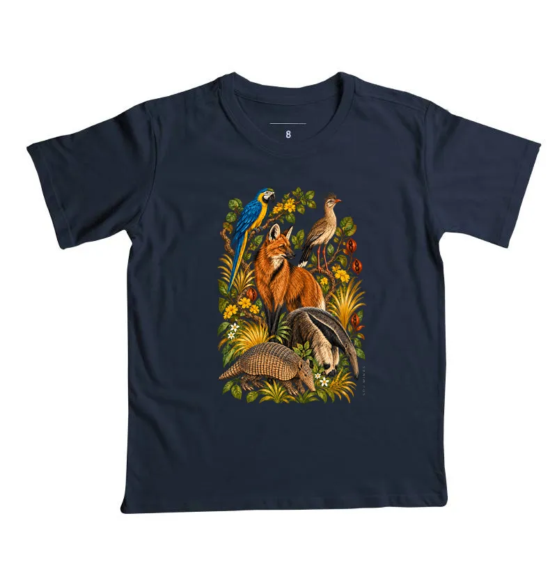 Camiseta Fauna de Minas | Animais do Cerrado | Natureza das Gerais - Infantil - Imagem 6