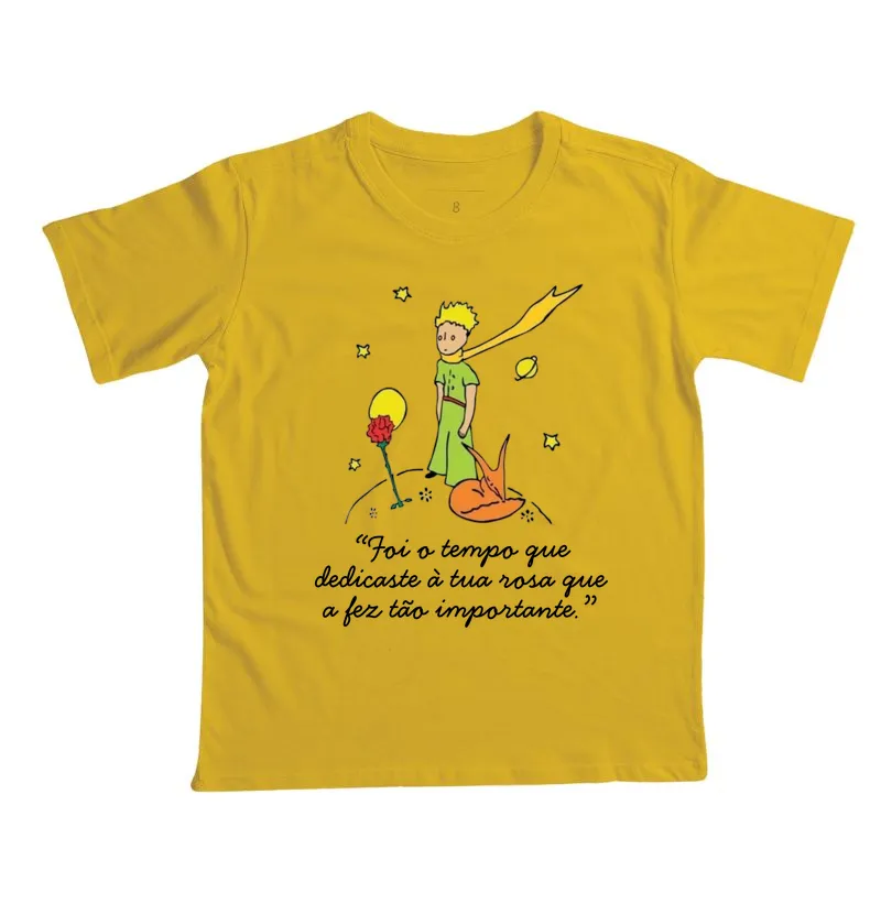 Camiseta Infantil O Pequeno Príncipe — Foi o tempo que dedicaste à tua rosa... - Imagem 4