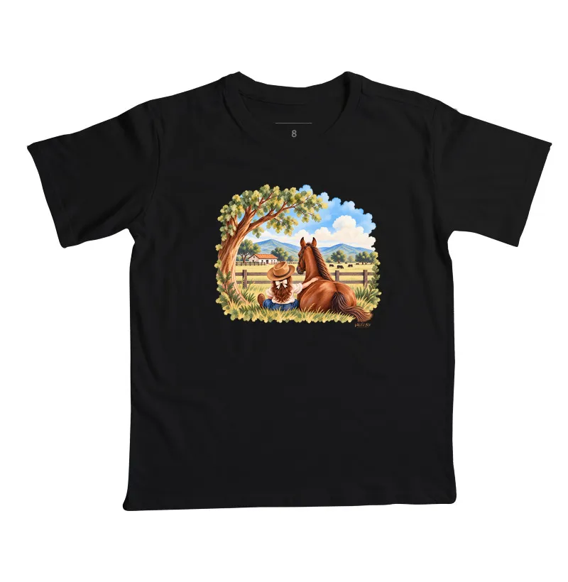 Camisa Infantil - Menina e Cavalo - Imagem 7