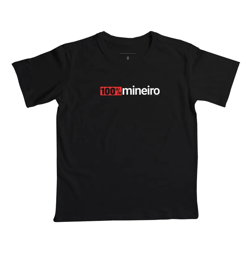 Camiseta 100% Mineiro | Minimalista Moderna | Orgulho das Gerais - Infantil - Imagem 5