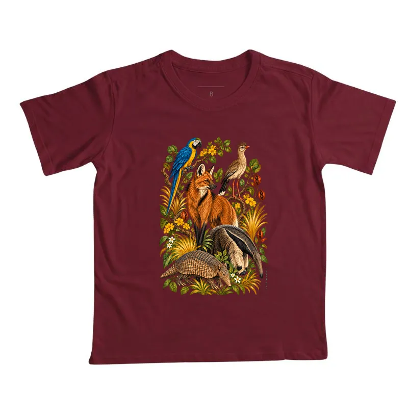 Camiseta Fauna de Minas | Animais do Cerrado | Natureza das Gerais - Infantil - Imagem 7