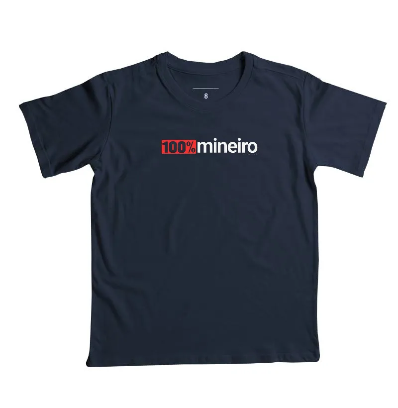 Camiseta 100% Mineiro | Minimalista Moderna | Orgulho das Gerais - Infantil - Imagem 6