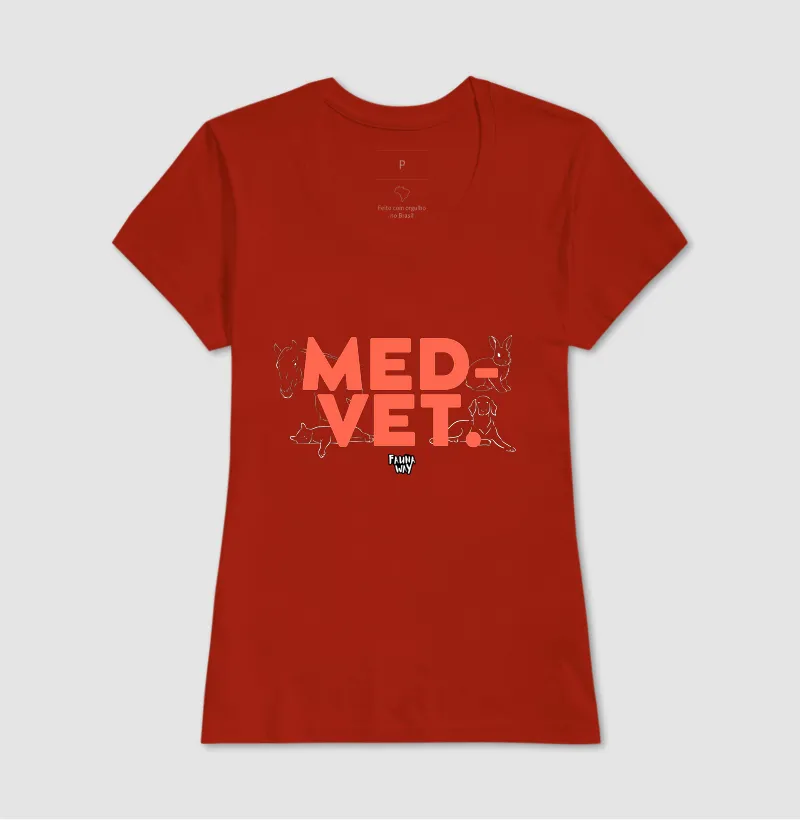 Camiseta MED-VET Medicina Veterinária Profissão Algodão - Fauna Way - Imagem 9
