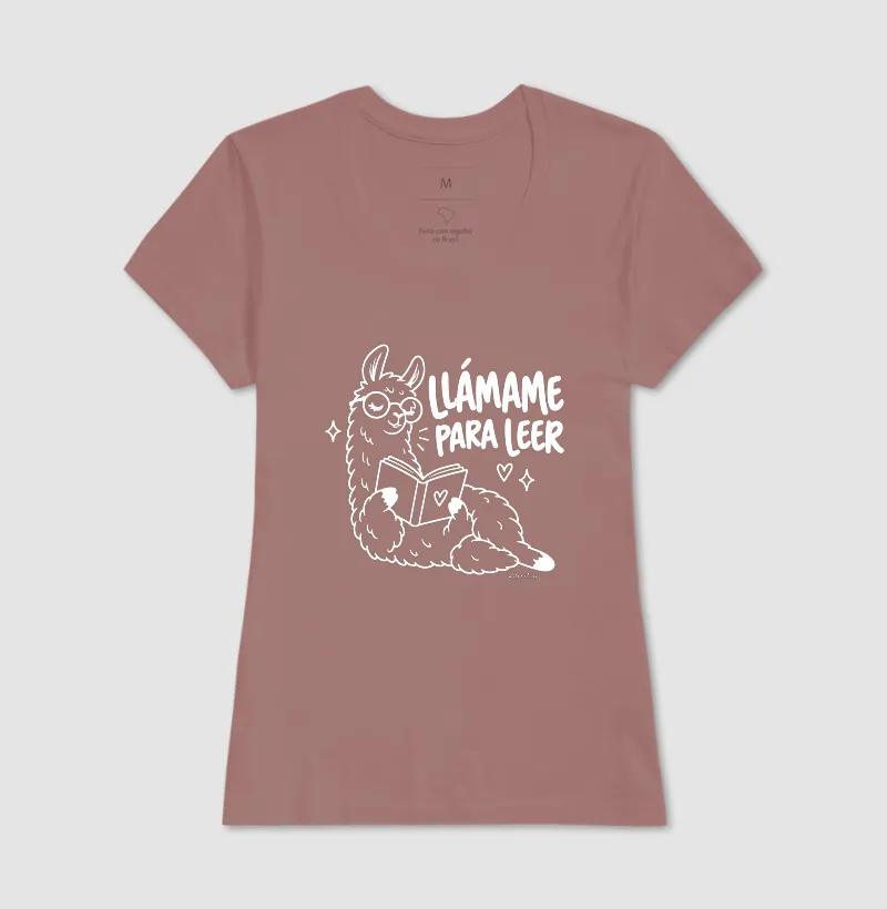 Camiseta Llámame para Leer — Lhama Leitora - Imagem 17