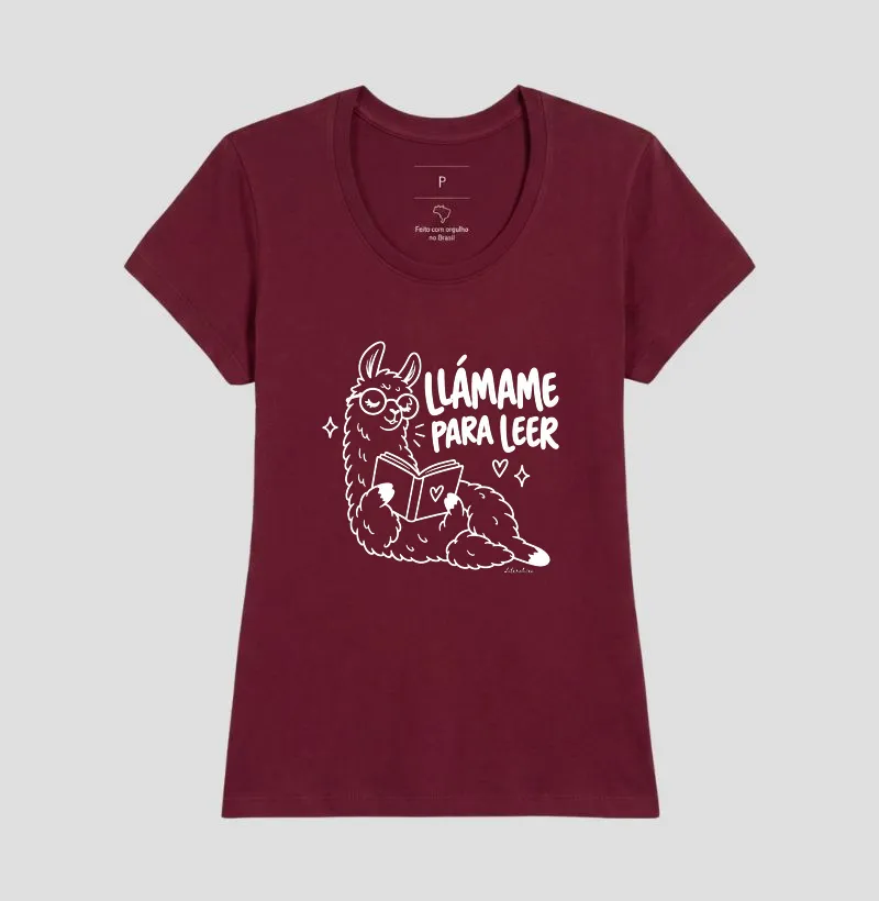 Camiseta Llámame para Leer — Lhama Leitora - Imagem 19