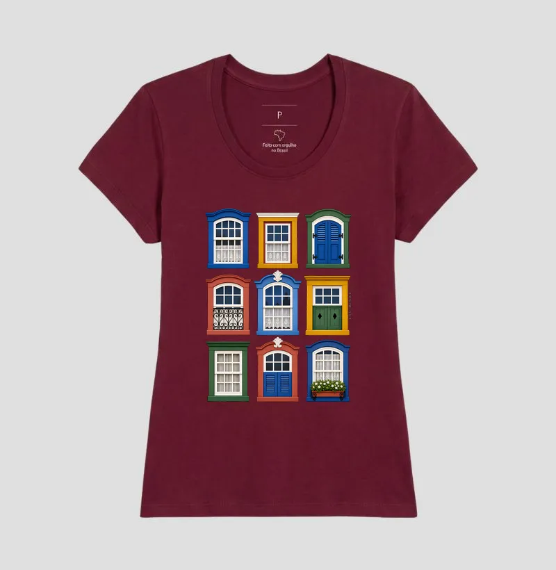 Camiseta Janelas de Minas | Arquitetura Colonial | Charme das Gerais - Imagem 13