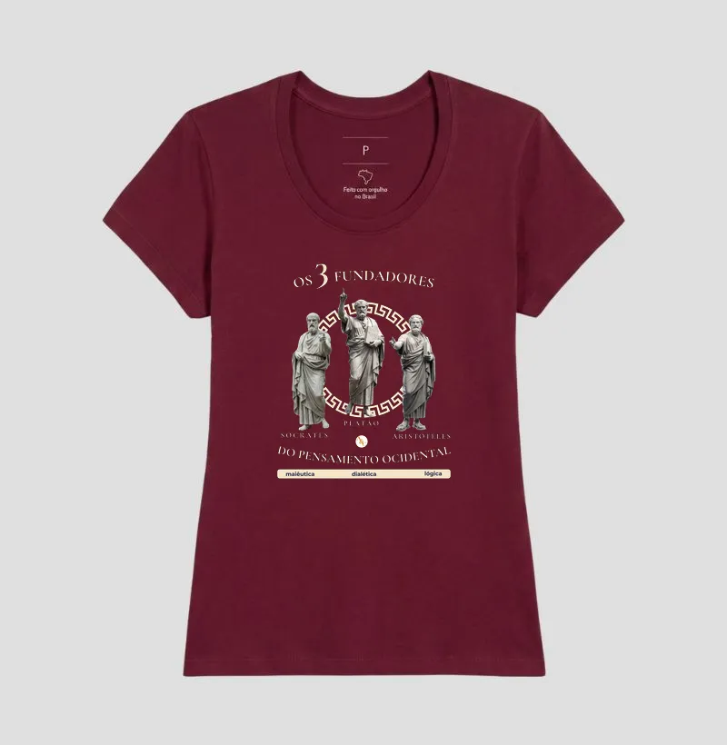 Camiseta Filosofia "Os 3 Fundadores do Pensamento Ocidental" | Sócrates, Platão e Aristóteles - Imagem 22