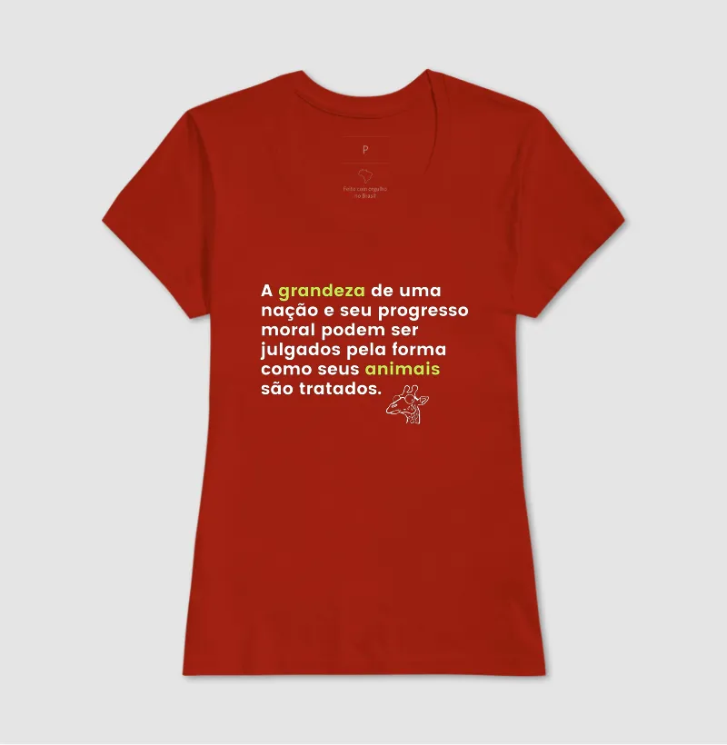 Camiseta Citação Mahatma Gandhi Proteção Animal Frases Algodão - Fauna Way - Imagem 11