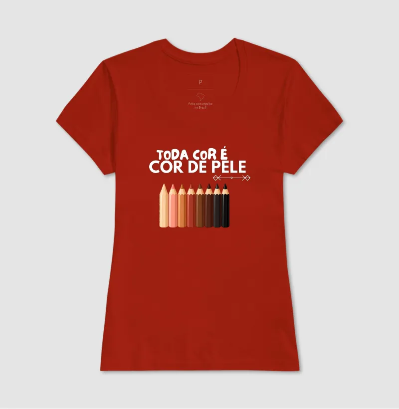 Camiseta Toda Cor é Cor de Pele — Lápis - Imagem 14