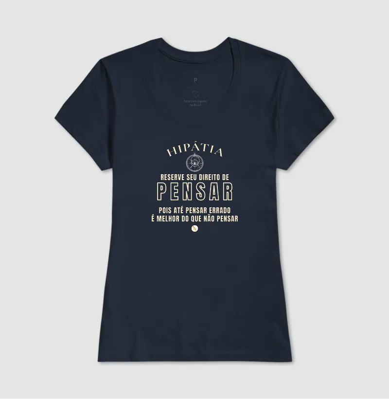 Camiseta Tipográfica Hipátia | Direito de Pensar - Imagem 10