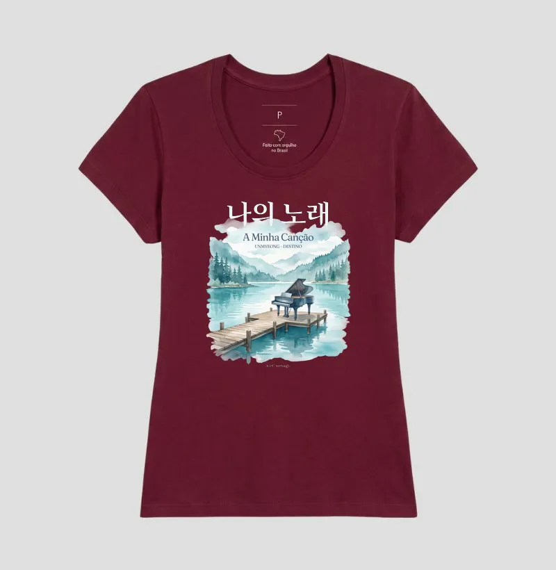 Camiseta Dorama "A Minha Canção" - Estampa Piano no Lago | Sonagi - Imagem 13