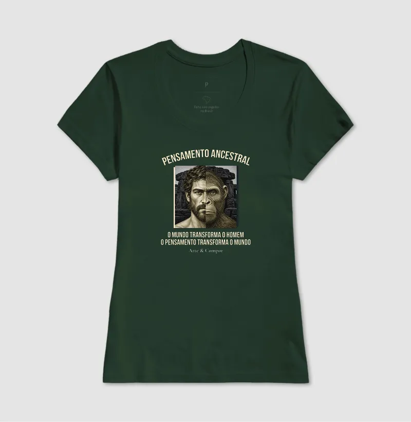 "Camiseta O Pensamento Ancestral — O mundo transforma o homem, o pensamento transforma o mundo" - Imagem 16