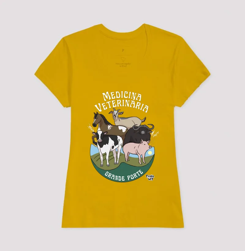 Camiseta Medicina Veterinária Grande Porte Animais do Campo Algodão - Fauna Way - Imagem 14