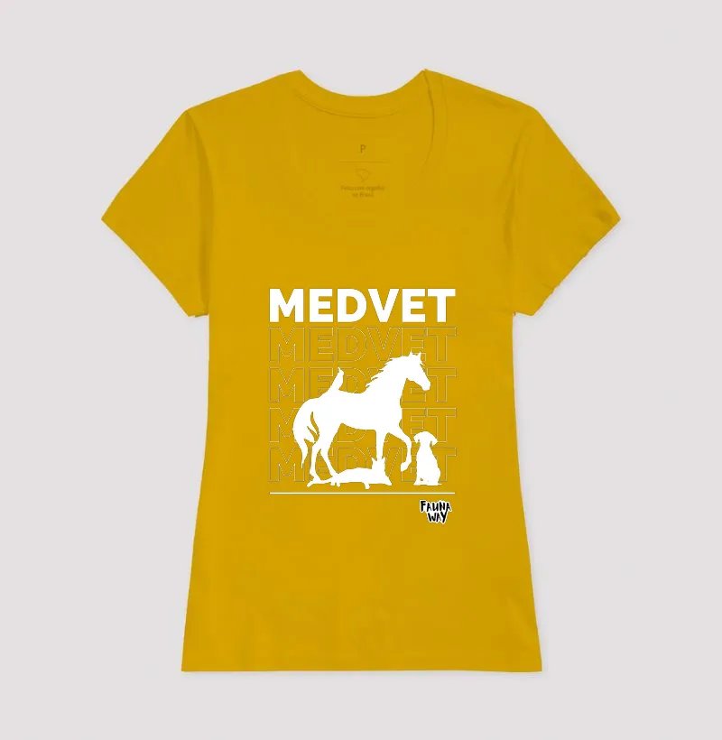 Camiseta Med Vet Silhueta Medicina Veterinária Animais Algodão - Fauna Way - Imagem 14