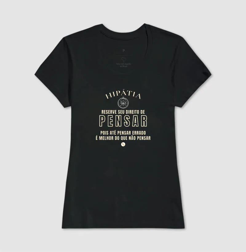Camiseta Tipográfica Hipátia | Direito de Pensar - Imagem 6