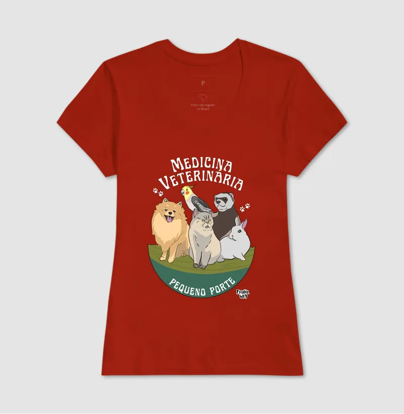 Camiseta Medicina Veterinária Pequeno Porte Pets Animais Algodão - Fauna Way - Imagem 11