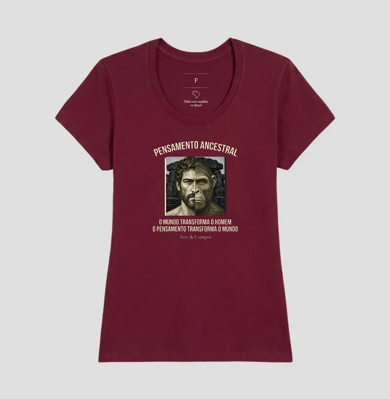 "Camiseta O Pensamento Ancestral — O mundo transforma o homem, o pensamento transforma o mundo" - Imagem 22