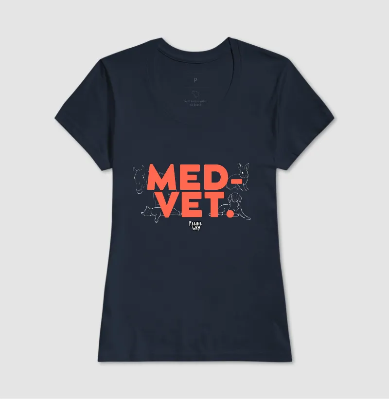 Camiseta MED-VET Medicina Veterinária Profissão Algodão - Fauna Way - Imagem 7